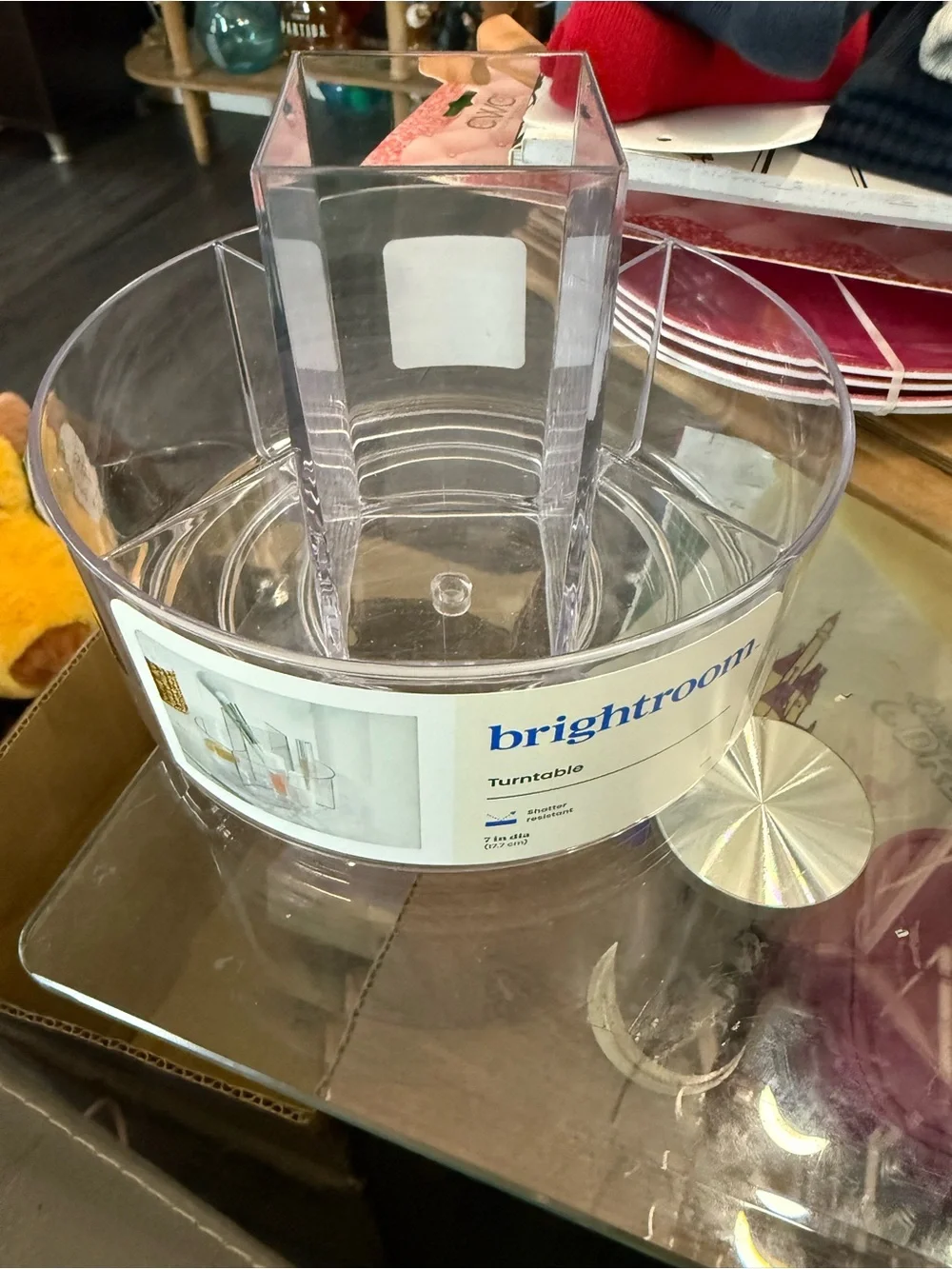 brightroom Clear Acrylic Rotating Vanity Organizer - Clear